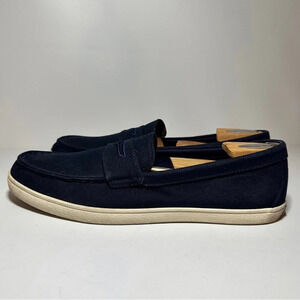 Cole Haan Mens Penny C25763 Navy Blue Canvas Slip On Loafer Shoes Size 11.5 M